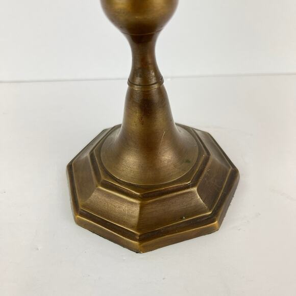 Vintage Single 8.5" Solid Brass Candlestick Holder - Picture 2 of 6